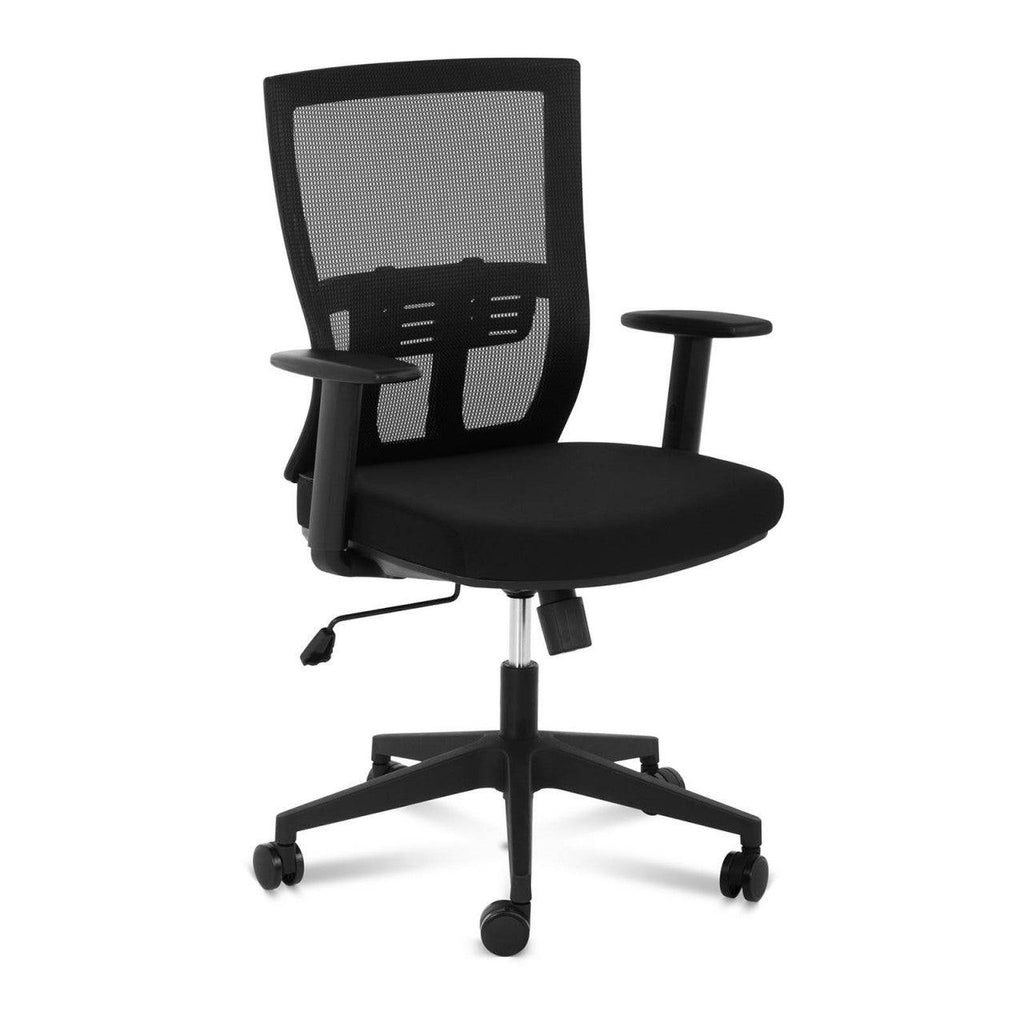 Fauteuil chaise siège de bureau pivotant réglable ergonomique avec  accoudoir blanc 0502020