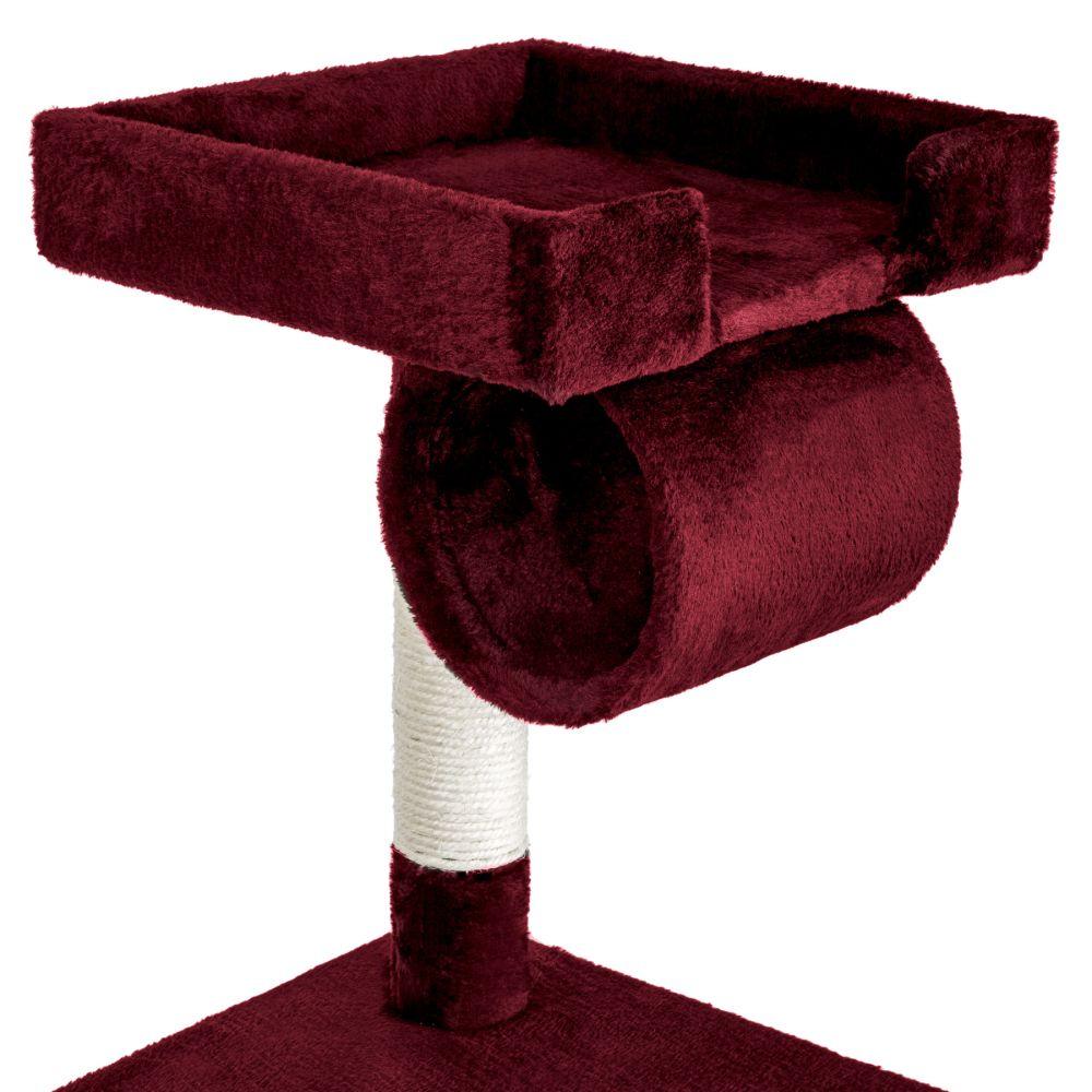 Arbre à chat 141 cm rouge bordeaux 3708104 - Helloshop26