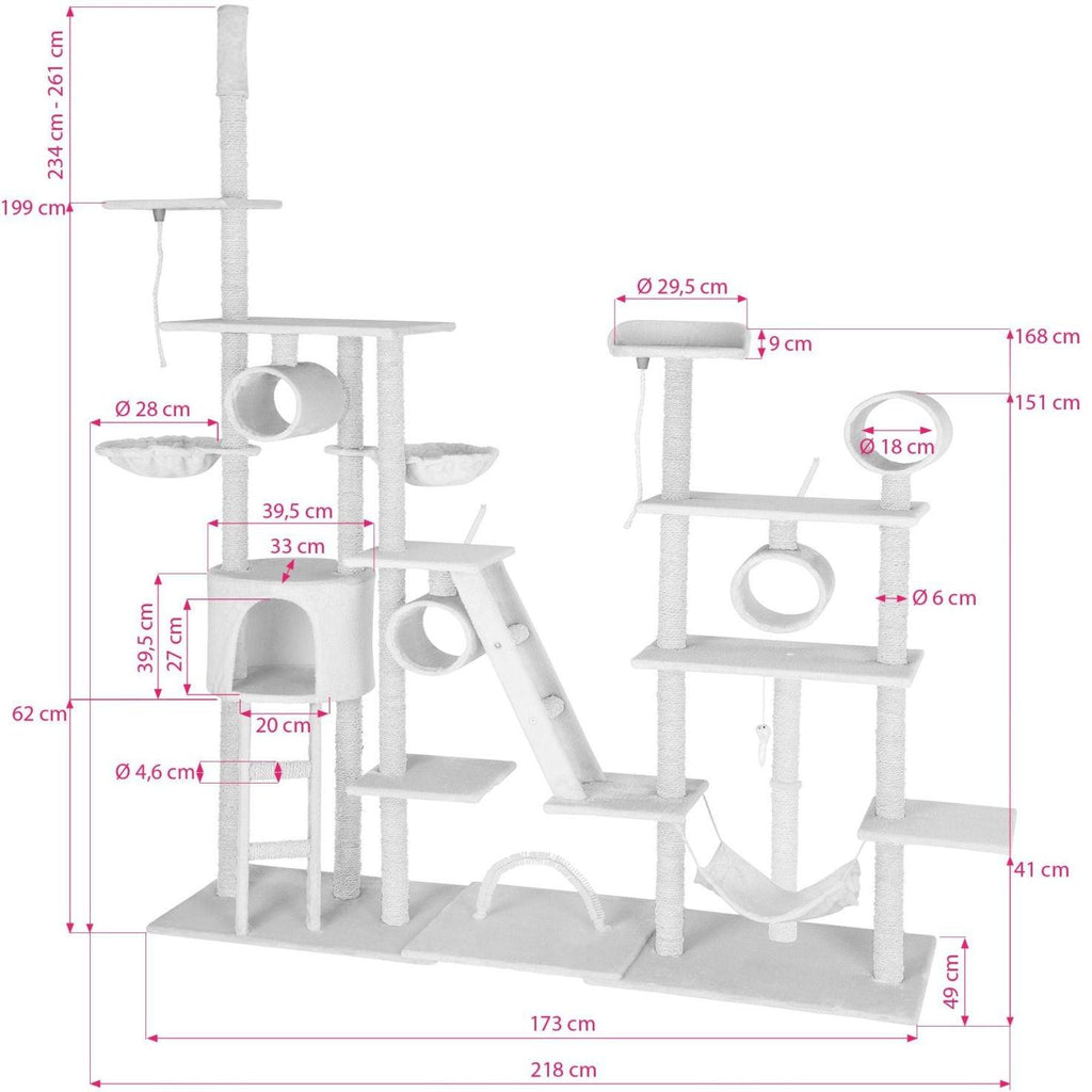 Arbre à chat 261 cm gris 08_0000188 - Helloshop26