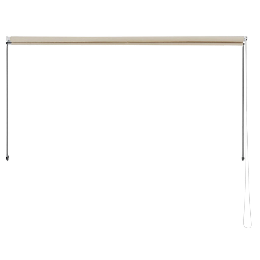 Brise-soleil pare-soleil auvent pour fixer au mur rétractable armature en acier 250 x 120 cm beige 03_0001112 - Helloshop26