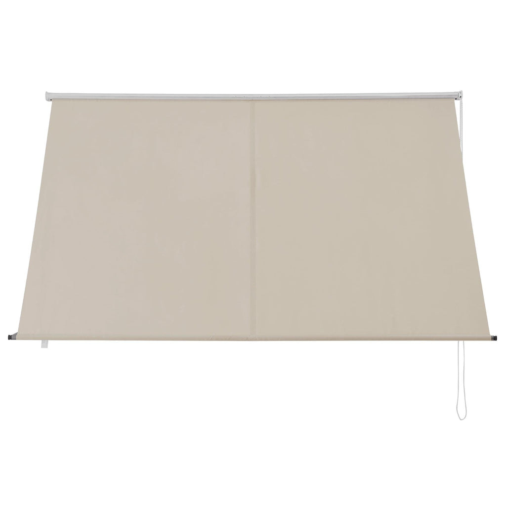 Brise-soleil pare-soleil auvent pour fixer au mur rétractable armature en acier 250 x 120 cm beige 03_0001112 - Helloshop26