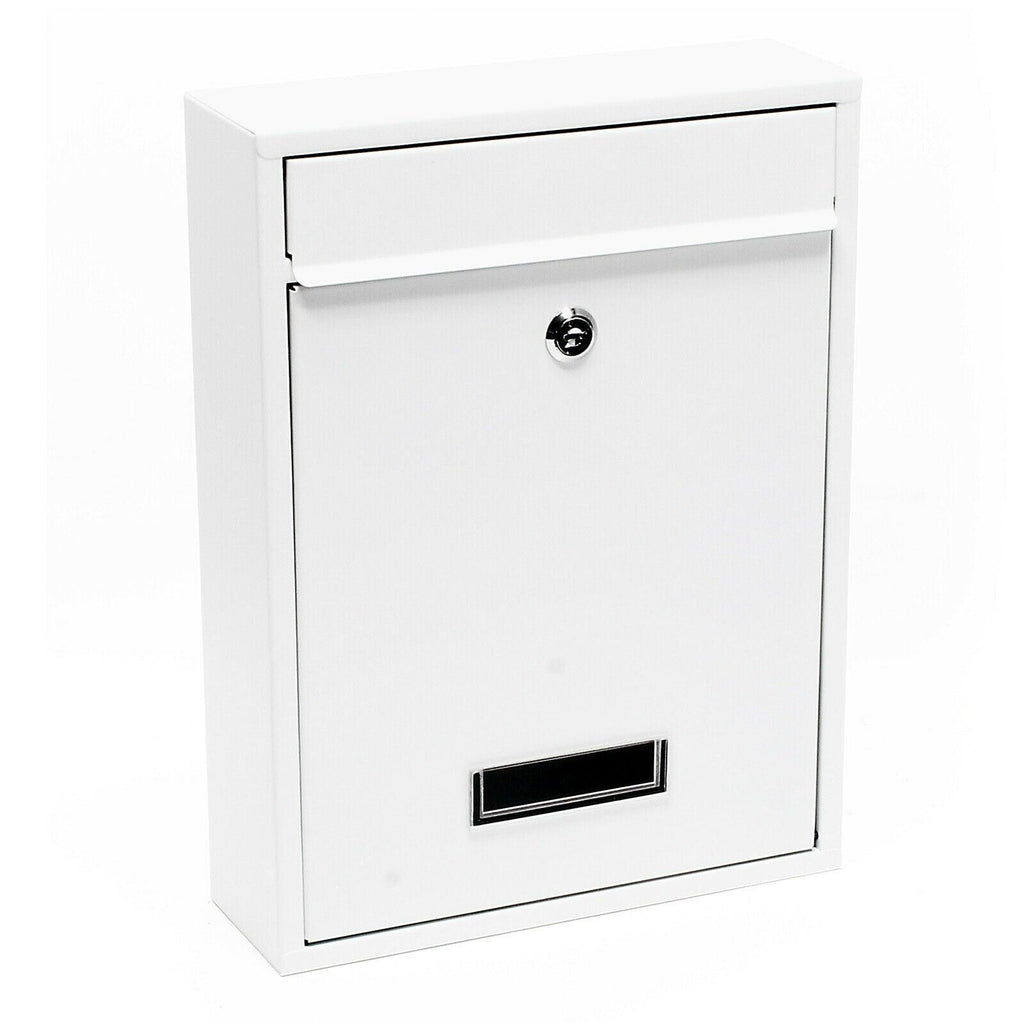 Boite aux lettres design murale courrier acier galvanisé blanc 16_0000073 - Helloshop26