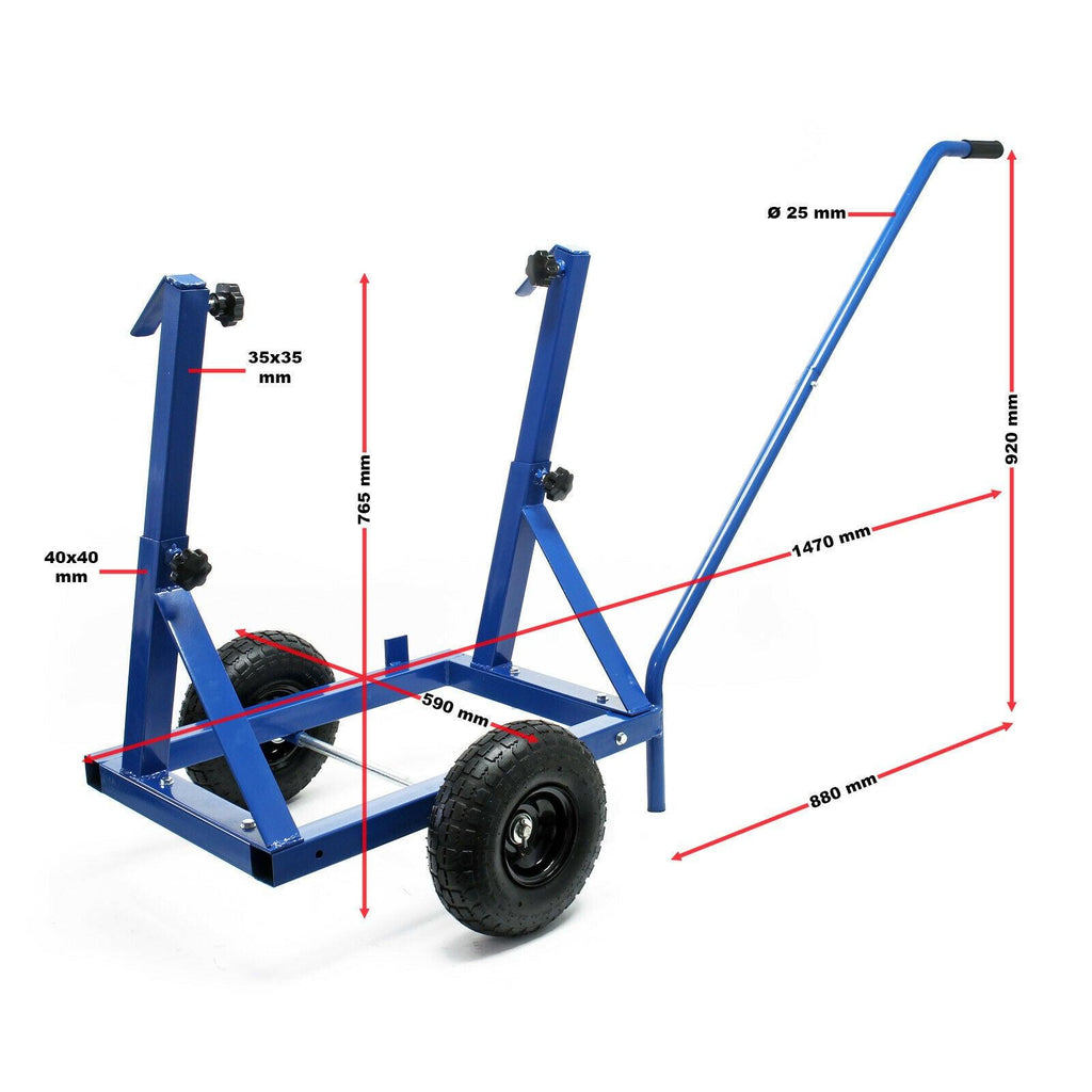 chariot porte-plaques 200kg max. Diable supports d‘acier réglables 16_0002568 - Helloshop26